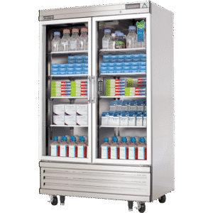Everest Refrigeration EBGR2-LAB 54″ Medical Refrigerator w/ 2 Glass Full Doors, 33.0 Cu.Ft.