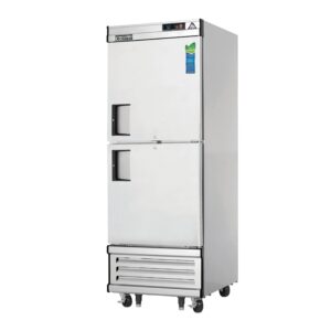 Everest EBWRH2 29″ One Section Reach-In Refrigerator w/ 2 Solid Half Doors, Bottom Mount, Stainless Steel, 23 cu. ft.