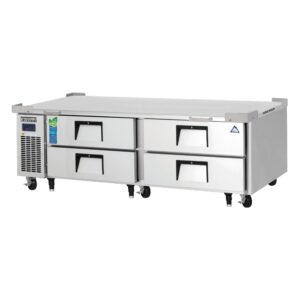 Everest ECB72D4 72″ 2- Section Refrigerated Chef Base w/ Heavy Duty 4 Drawers