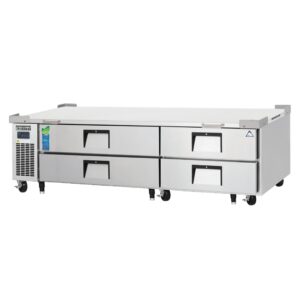 Everest ECB82-84D4 84″ 2- Section Refrigerated Chef Base w/ Heavy Duty 4 Drawers