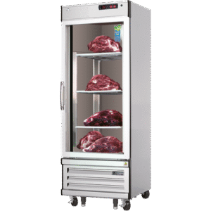 Everest Refrigeration EDA1-S Dry Aging & Thawing Cabinet with One-Section (1) Glass Hinged Self-Closing Field Reversible Door, (3) Stainless Steel Shelves 3/4hp 115v/60/1ph