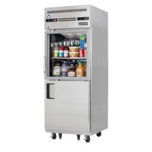 Everest EGSDH2 29″ 1-Section Reach-In Refrigerator/Freezer Combo w/ 1 Half Solid & 1 Half Glass Doors