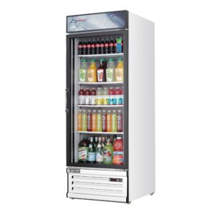 Everest EMGR24 28″ One Door Merchandiser Refrigerator, White Exterior, 25 cu. ft.