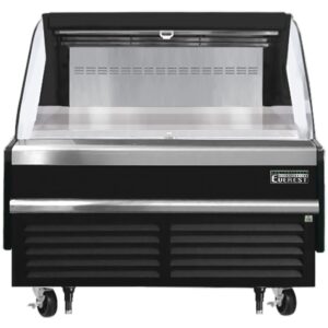 Everest EOMH-48-B-35-S 48″ Horizontal Open Air Merchandiser in Black, Deck Only, Open Curved, 7.3 cu. ft.