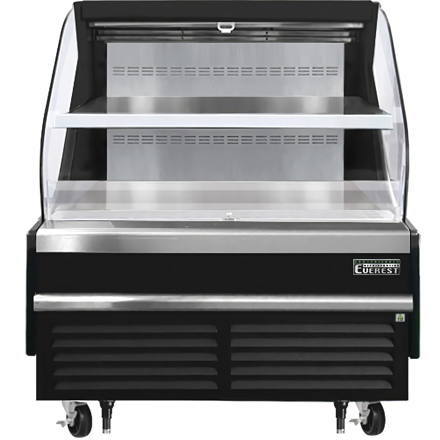 Everest EOMH-48-B-35-T 48" Horizontal Open Air Merchandiser in Black, 1 Shelf, Open Curved, 9.7 cu. ft. - Image 1