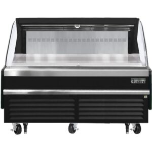 Everest EOMH-72-B-35-S 73″ Horizontal Open Air Merchandiser in Black, Deck Only, Open Curved, 11.4 cu. ft.