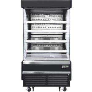 Everest EOMV-36-B-35-T 37″ Vertical Open Air Merchandiser in Black, High Profile, 4 Shelves, 18.2 cu. ft.