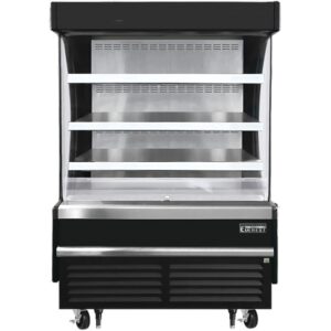 Everest EOMV-48-B-28-S 48″ Vertical Open Air Merchandiser in Black, High Profile, 3 Shelves, 12.2 cu. ft.