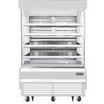 Everest EOMV-60-W-28-T 60" Vertical Open Air Merchandiser in White, High Profile, 4 Shelves, 21.2 cu. ft.