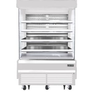 Everest EOMV-60-W-28-T 60″ Vertical Open Air Merchandiser in White, High Profile, 4 Shelves, 21.2 cu. ft.