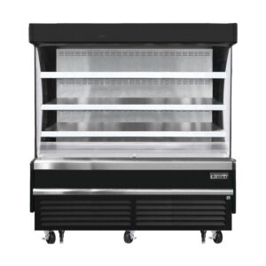 Everest EOMV-72-B-28-S 73″ Vertical Open Air Merchandiser in Black, High Profile, 3 Shelves, 19 cu. ft.