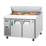 Everest EPR2 47" Two Section Refrigerated Sandwich/Salad Prep Table w/ 2 Doors, 12 Pans