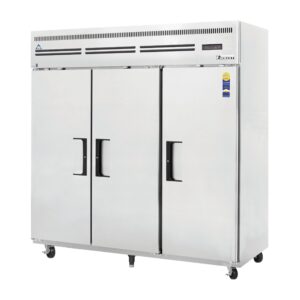 Everest ESF3 74″ Three Section Reach-In Freezer w/ 3 Solid Doors, Top Mount, 71 cu. ft.