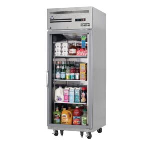 Everest ESGR1 29″ One Section Reach-In Refrigerator w/ Glass Full Door, Top Mount, Stainless Steel, 23 cu. ft.