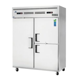 Everest ESWQ3 59″ 2-Section Reach-In Refrigerator/Freezer Combo, 1 Full /2 Half Solid Doors, 39 (R) & 13 (F) cu. ft.