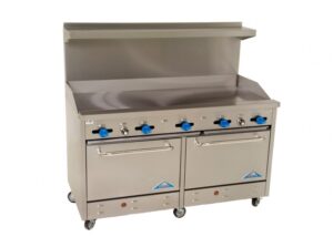 Comstock-Castle F3226-60 60″ Gas Restaurant Range w/ (1) 60″ Full Griddle, (2) Standard Ovens, 180.000 BTU