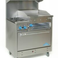 Comstock-Castle F330-24B 36" Gas Restaurant Range w/ (2) Open Burners, (1) 24" Raised Griddle, (1) Standard Oven, 132.000 BTU