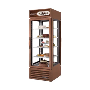 True G4SM-23PT-HC~TSL01 28″ Full Service Bakery Case w/ Straight Glass – (5) Levels, Black, 115v
