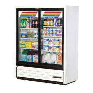 True GDM-41SL-60-HC-LD 47″ 2-Section Glass Sliding Door Refrigerated Merchandiser