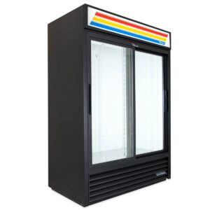 True GDM-47-HC-LD 54″ 2-Section Glass Sliding Door Refrigerated Merchandiser, 44 Cu. Ft.