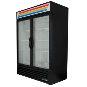 True GDM-49F-HC~TSL01 54″ Two Glass Swing Door Merchandiser Freezer in White, 44 Cu. Ft.