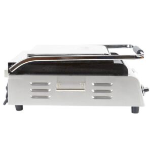 Globe GPG14D Single Commercial Panini Press w/ Cast Iron Grooved Plates, 120v