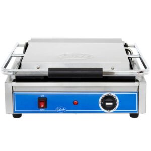 Globe GSG1410 Single Commercial Panini Press w/ Cast Iron Smooth Plates, 120v