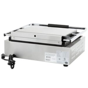Globe GSG1410 Single Commercial Panini Press w/ Cast Iron Smooth Plates, 120v