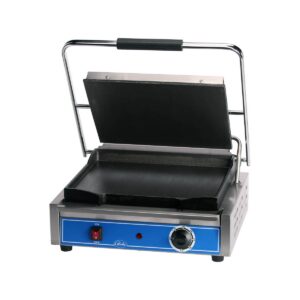 Globe GSG1410 Single Commercial Panini Press w/ Cast Iron Smooth Plates, 120v