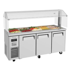 Turbo Air JBT-72-N 70″ J Series Refrigerated Buffet Table, (15) Pan, 18.0 cu. ft.