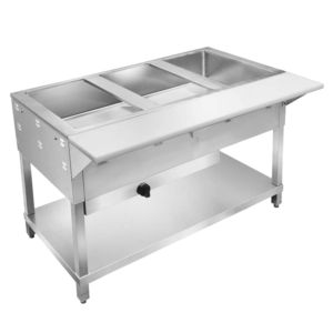 Klinger’s Trading WB3H 47″ Gas Hot Food Serving Counter, (3) Open Wells
