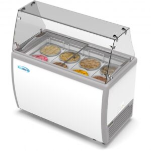 Koolmore KM-ICD-49SD-FG 50″ Flat Glass Gelato/Ice Cream Dipping Cabinet