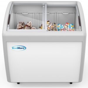 Koolmore MCF-9C 39″ Ice Cream Display Glass Chest Freezer, 9 cu. ft.