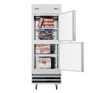 Koolmore RIF-1D-SSHD 29″ One Section Reach-In Freezer w/ 2 Half Solid Doors, 23 cu. ft.