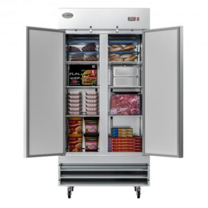 Koolmore RIF-2D-SS35C 39″ Two Section Reach-In Freezer w/ 2 Solid Doors, 35 cu ft.