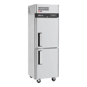 Turbo Air M3RF19-2-N 25″ 1-Section Reach-In Refrigerator/Freezer Combo w/ 2 Half Solid Doors