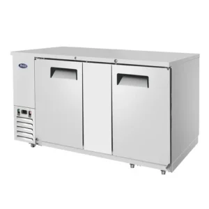 Atosa SBB69GRAUS1 69″ Shallow Depth Double Solid Door Back Bar Cooler (Stainless Steel Interior & Exterior)