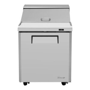 Turbo Air MST-28-N 27″ One Section Sandwich / Salad Prep Table w/ 1 Door, 8 Pans