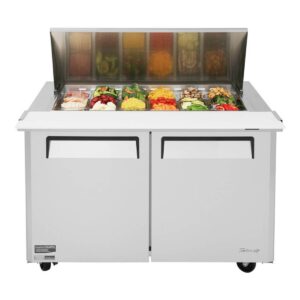 Turbo Air MST-48-18-N 48″ Mega Top Sandwich/Salad Prep Table w/ 2 Doors, 18 Pans