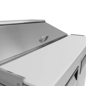Turbo Air MST-48-N 48″ Two Section Sandwich / Salad Prep Table w/ 2 Doors, 12 Pans