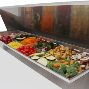 Turbo Air MST-48-N 48″ Two Section Sandwich / Salad Prep Table w/ 2 Doors, 12 Pans