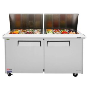 Turbo Air MST-60-24-N 60″ Mega Top Sandwich/Salad Prep Table w/ 2 Doors, 24 Pans