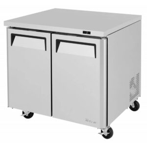 Turbo Air MUF-36-N 36" 2-Section Undercounter Freezer w/ 2 Doors, 9 cu. ft. - Image 1