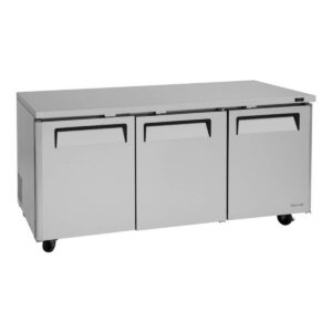 Turbo Air MUR-72-N 72″ 3-Section Undercounter Refrigerator w/ 3 Doors, 18.8 cu. ft.
