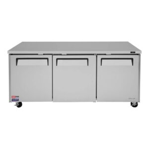 Turbo Air MUR-72-N 72″ 3-Section Undercounter Refrigerator w/ 3 Doors, 18.8 cu. ft.