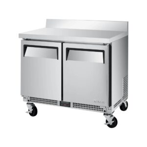 Turbo Air MWR-34S-N6 34″ 2-Section Worktop Refrigerator w/ 2 Doors, 4.27 cu. ft.