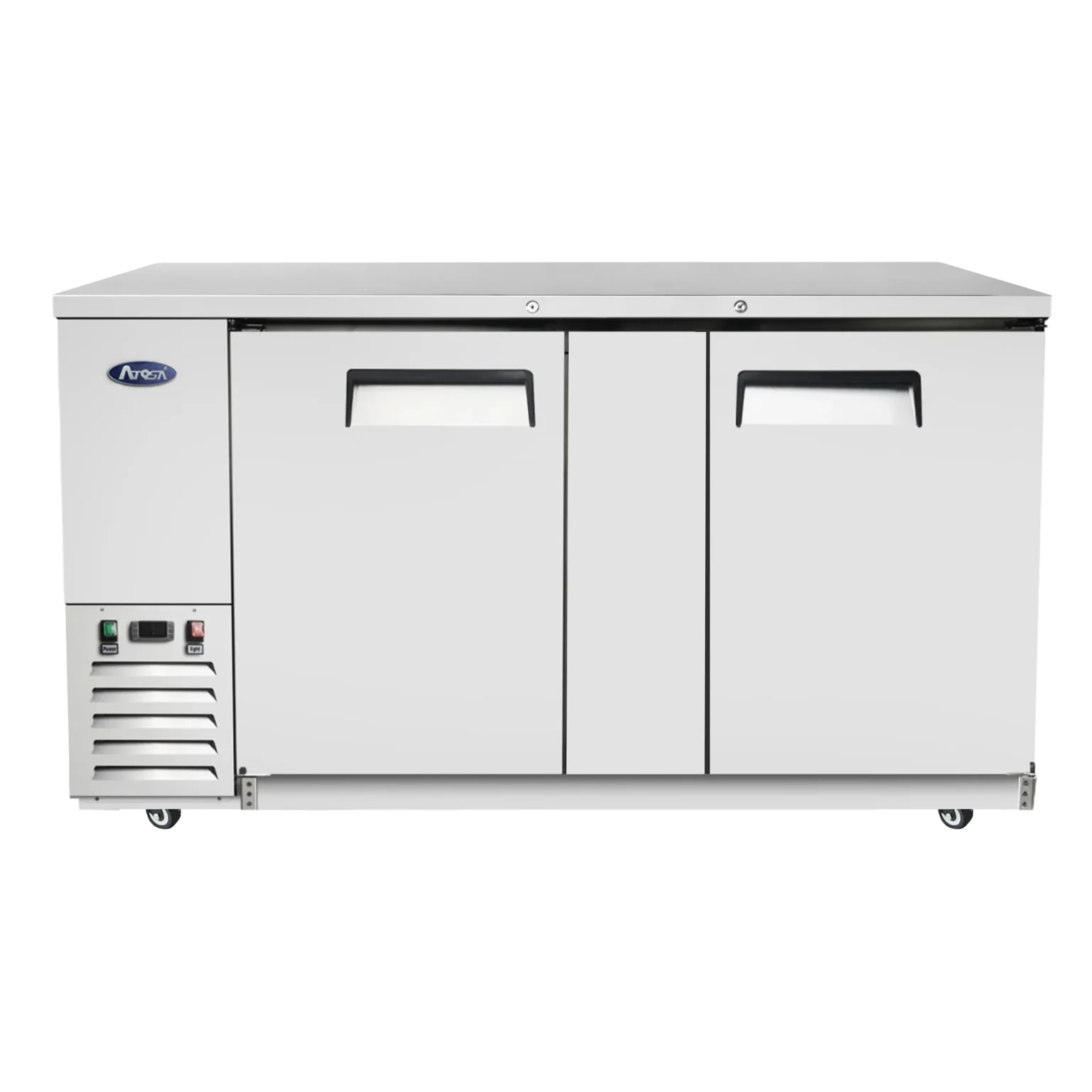 Atosa SBB69GRAUS1 69" Shallow Depth Double Solid Door Back Bar Cooler (Stainless Steel Interior & Exterior) - Image 5