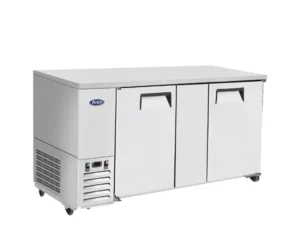 Atosa SBB69GRAUS1 69" Shallow Depth Double Solid Door Back Bar Cooler (Stainless Steel Interior & Exterior) - Image 3