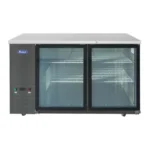 Atosa SBB69GGRAUS2 69" Shallow Depth Double Glass Door Back Bar Cooler (Black vinyl exterior)