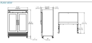 True TGN-2R-2G Reach-In Refrigerator